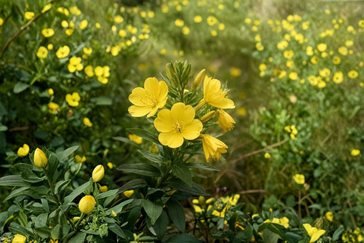 Evening Primrose Live Plant (Oenothera biennis) - Yellow Flowers | 3-Inch Starter Pot