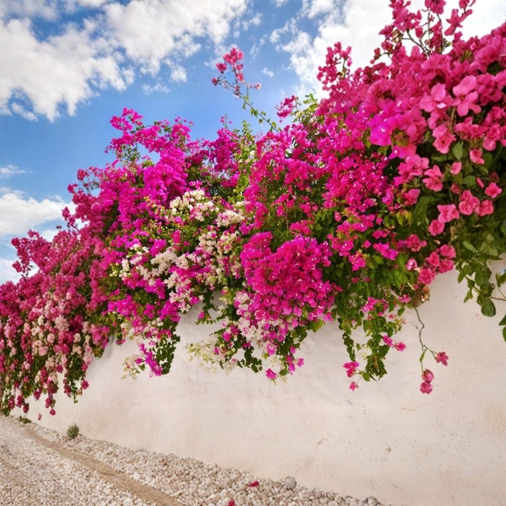 Barbara Karst Bougainvillea - 4–6 Inch Rooted Live Plants, Magenta Red - Soil-Wrapped Roots