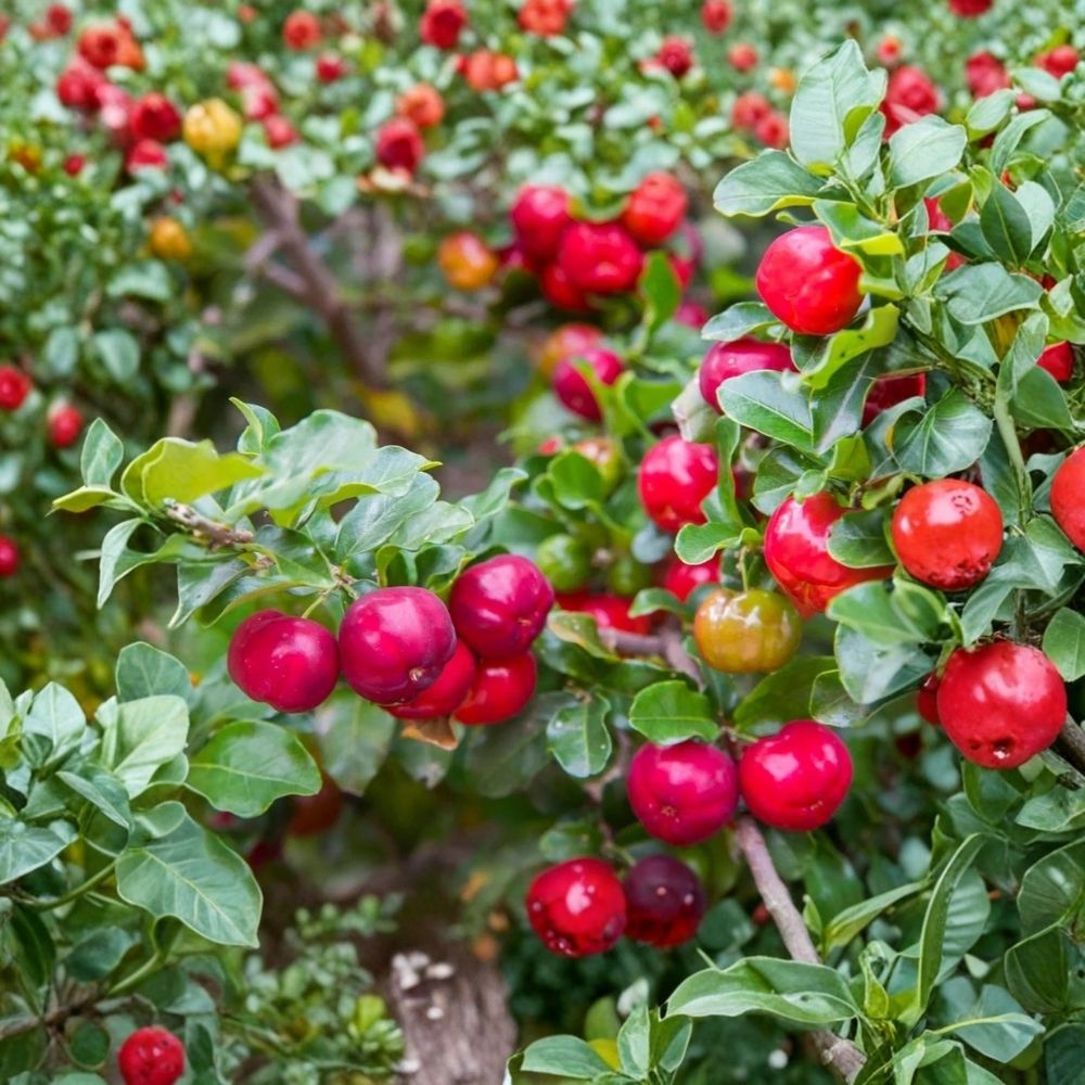 Barbados Cherry Tree Live Plant - Malpighia emarginata Starter | Acerola Cherry Fruit Tree