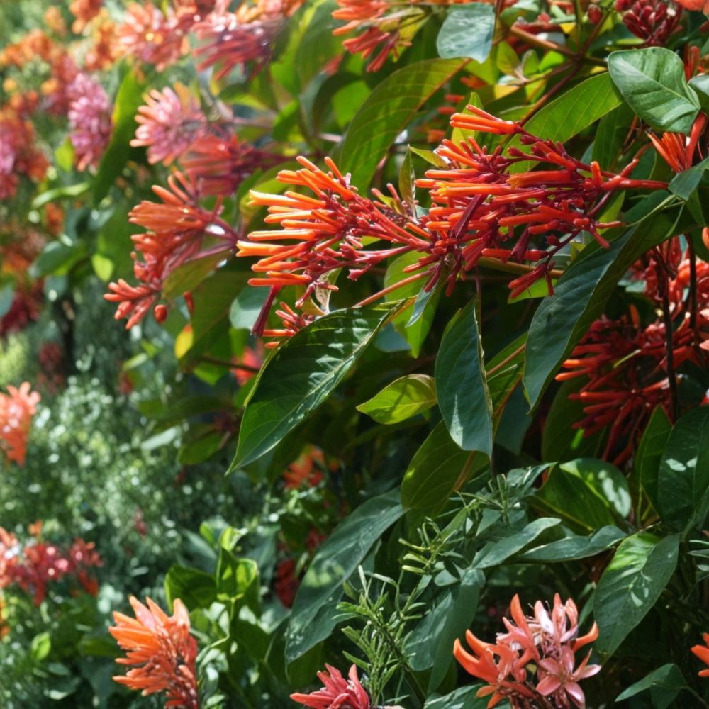 2 Mexican Firebush Plants – Hamelia patens Live Starters | 4–6 Inches Tall | Hummingbird & Butterfly Garden | No Pot