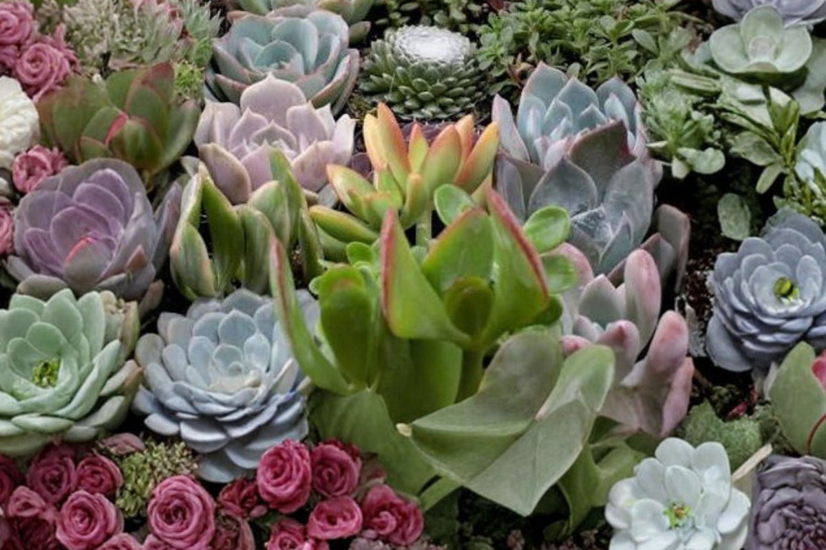 10-Pack Mixed Succulent Live Plants - Fully Rooted Assorted Succulents in 2-Inch Pots